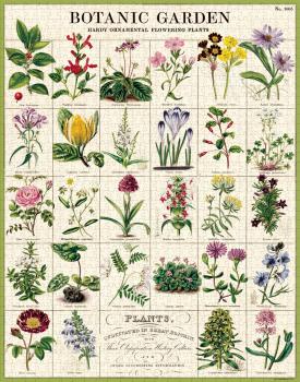 "Botanic Garden - Blumen, Garten" Cavallini Vintage Puzzle, 1000 Teile